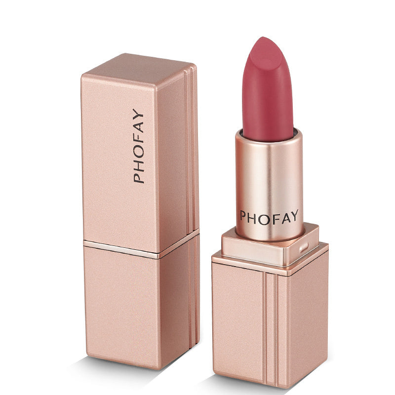 PHOFAY Matte Lipstick – Soft Velvet Finish, Vegan Formula