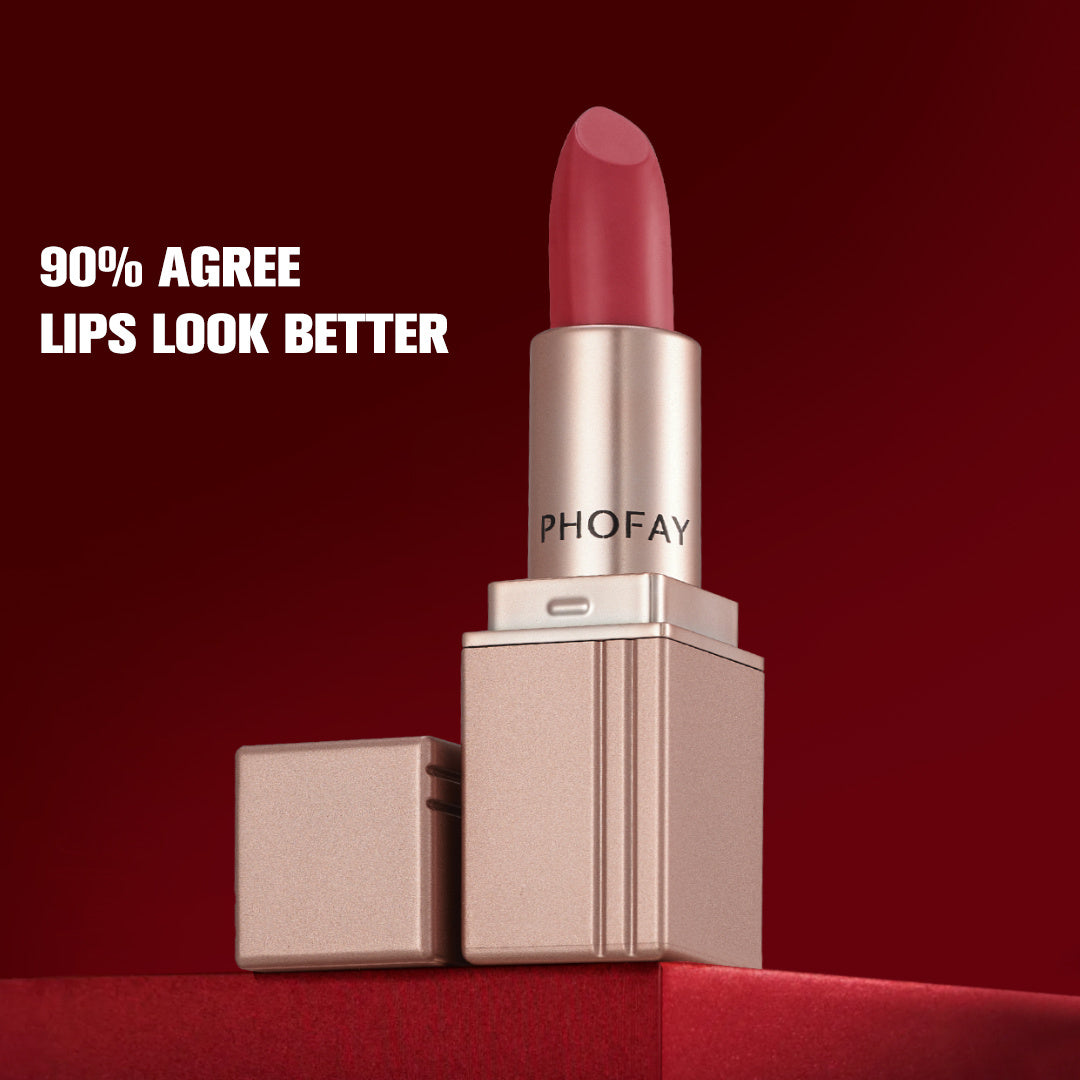 PHOFAY Matte Lipstick – Soft Velvet Finish, Vegan Formula