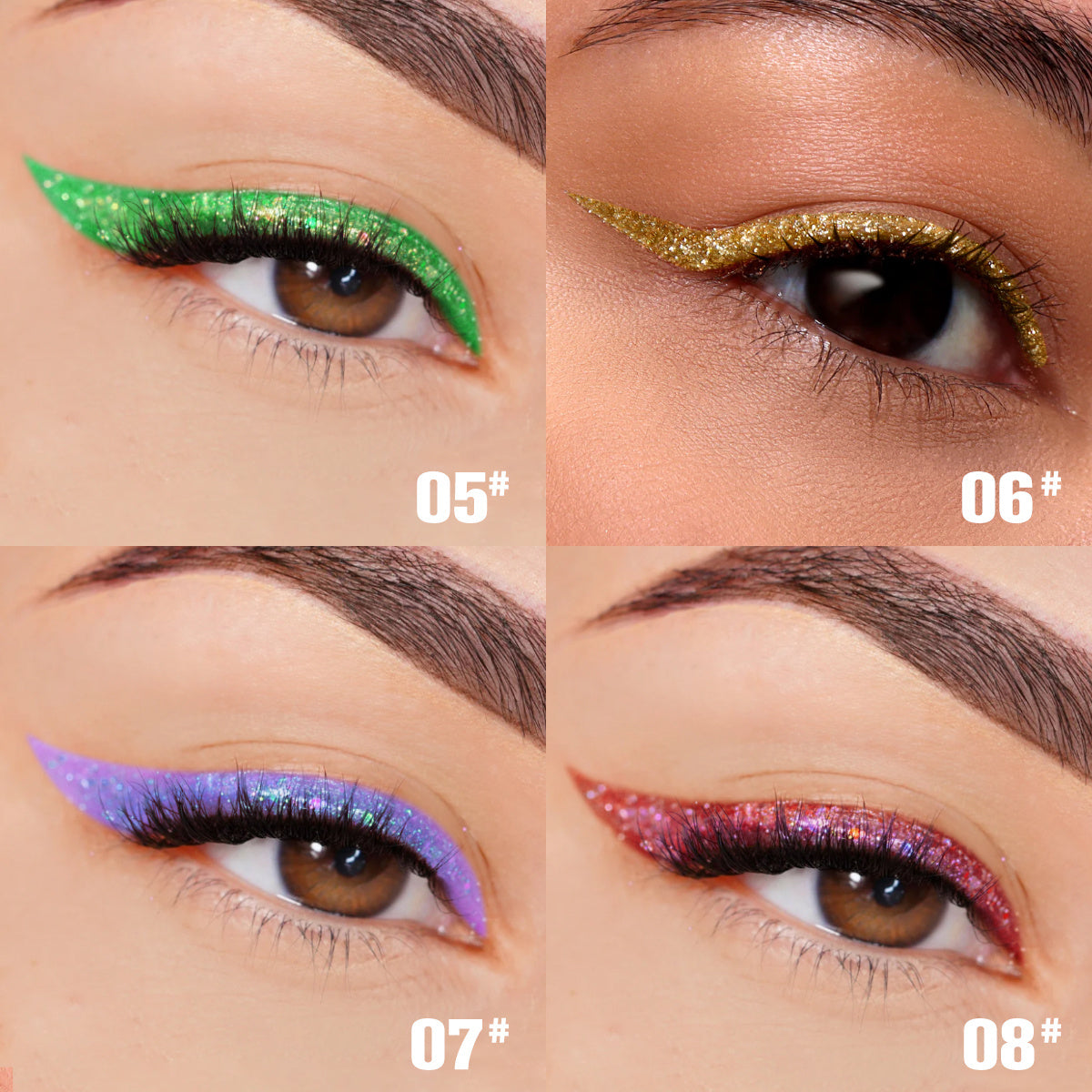 PHOFAY Liquid Glitter Eyeliner Set – Waterproof, High-Shine, Long-Lasting