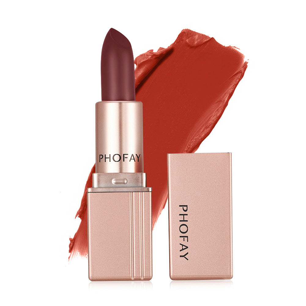 PHOFAY Matte Lipstick – Soft Velvet Finish, Vegan Formula