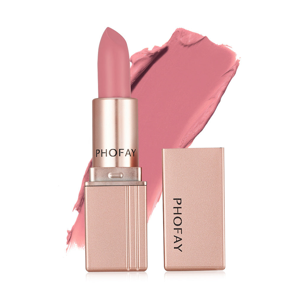 PHOFAY Matte Lipstick – Soft Velvet Finish, Vegan Formula