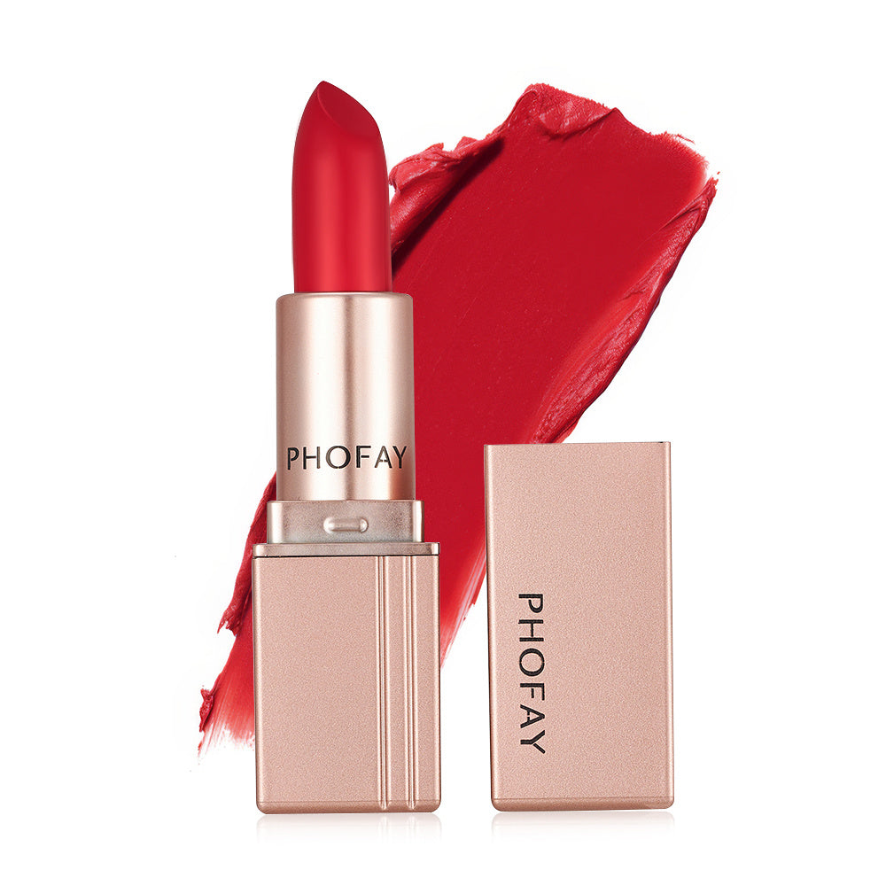 PHOFAY Matte Lipstick – Soft Velvet Finish, Vegan Formula