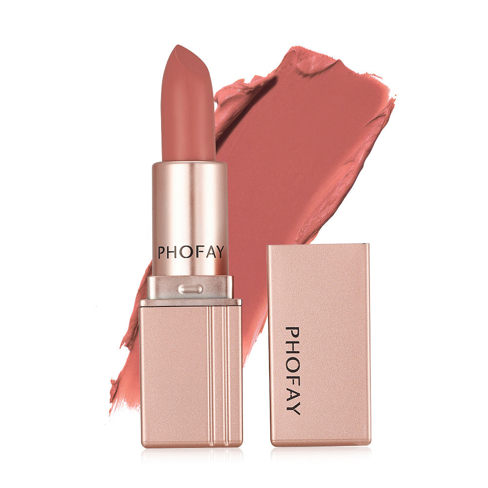 PHOFAY Matte Lipstick – Soft Velvet Finish, Vegan Formula