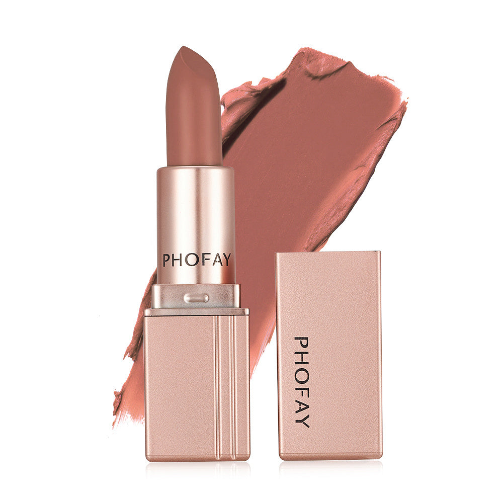 PHOFAY Matte Lipstick – Soft Velvet Finish, Vegan Formula